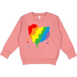 inktastic Pride Heart Finger Paint Splatter Design Toddler Sweatshirt 4T Mauve 3f638