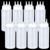 Lemecima 8 Pcs 3 Hole Squeeze Bottles 16 oz Plastic