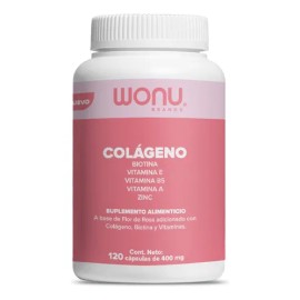 Colágeno Hidrolizado Antianging Wonu 120 Capsulas De 40mg Con Biotina, Zinc y Vitaminas