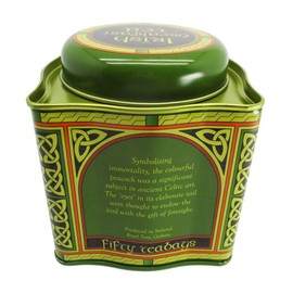 Irish Breakfast Tea - Celtic Peacock Irish Weave Designed Tin, 1pack, 50 count