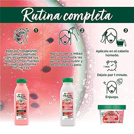 Fructis - Champú Garnier para el cabello Sandia, 300 ml  Garnier Acondicionador hair food sandia 300ml