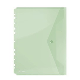 Envelope Wallet DONAU Press Stud PP A4 200 Micron Perforated Green/Document Archiving/Type-Envelope/Kind-with Press Stud/Material-PP/Colour-Green/Format-A4 / Thickness (mm)-200