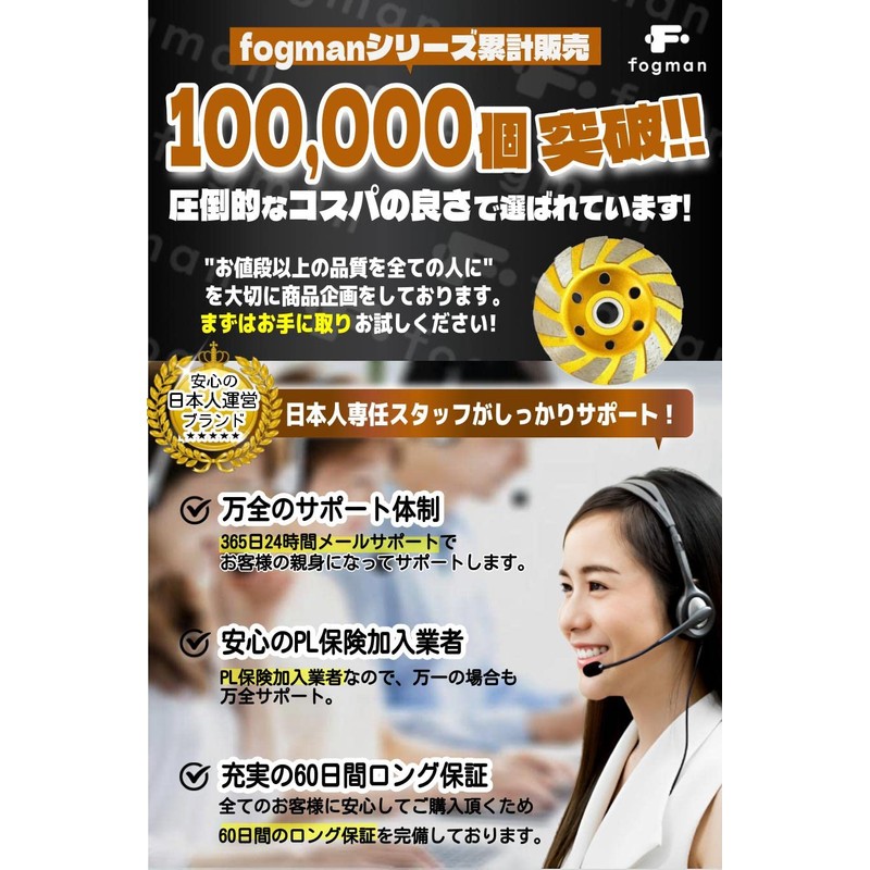 fogman Diamond Cup Wheel Cup Sander Grinding Mortar Concrete 100mm