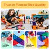 PicassoTiles Magnetic Tiles Race Track Car Thrilling Toy Playset Includes
