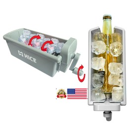 HICE Drink Chiller Rapid Beverage Cooler - Hyper Spin Instant Can & Bottle Cooler, No Batteries, Iced Frost Cooling for Soda, Beer & Water, Mini Universal Drink Cooler, Fast & Coldest Freeze (Gray)