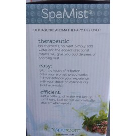 SpaRoom New SpaRoom SpaMist Ultrasonic Aromatherapy Diffuser + Oil