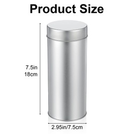 MAQUITA 6 Pack Tea Tin Canister with Airtight Double Lids, Tea Storage Organizer Tin Can Box Round Loose Leaf Teas Kitchen Canisters for Coffee, Candy and Spices