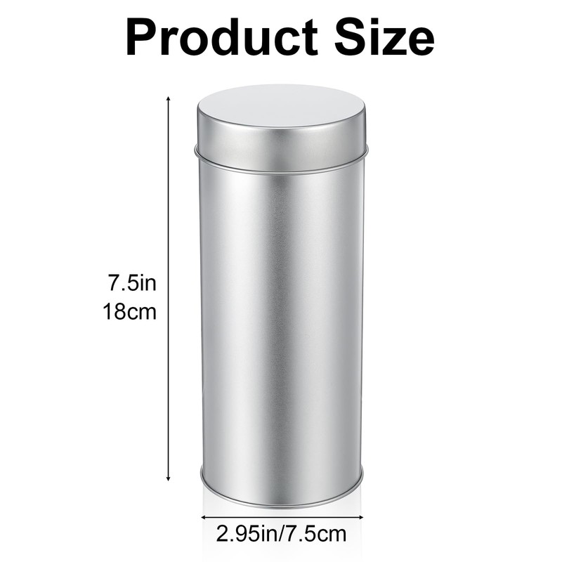 MAQUITA 6 Pack Tea Tin Canister with Airtight Double Lids,