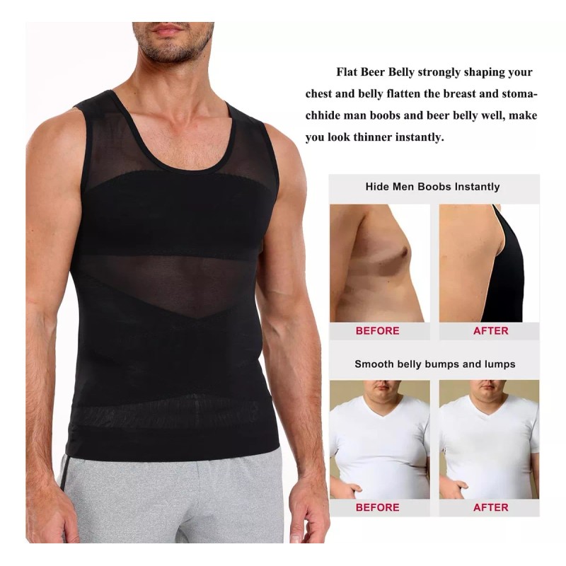 Nuoyatiyu Camisa De Compresión Para Hombre Para Moldeador De Cuerpo,