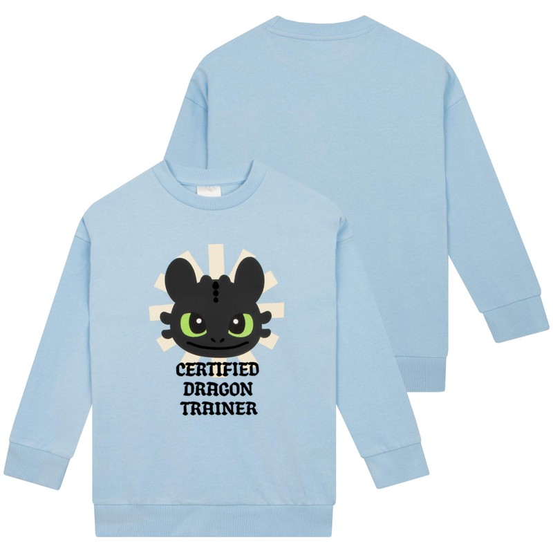 How To Train Your Dragon Girls' Toothless Sweatshirt, Cotton Children's
