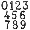 4" Solid Brass Satin Black Mailbox Address Numbers