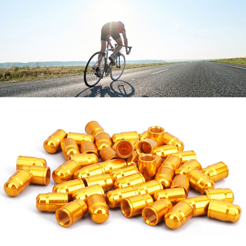 GUB 50Pcs Aluminium Alloy Schrader Valve Cap Bicycle Tyre Nozzle