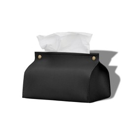 Leather Tissue Box Cover Holder, 1Pc Modern PU Leather Rectangular Tissue Box Cover Holder Organizer,Leather Tissue Box Cover Holder,PU Leather Tissue Box Cover Holder,Leather Tissue Box Cover,Black