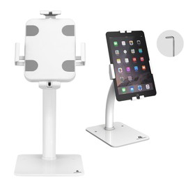 Maclean MC-468W Universal Tablet Holder with Lock Function, 7.9 Inch to 11 Inch Table or Wall Mounting, Sturdy Table Stand for Tablets, Anti-Theft Protection, for Advertising Purposes