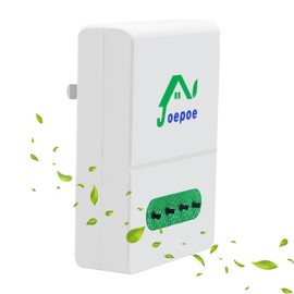 Joepoe Ionizer Air Purifier/Plug In Air Purifier with Ion Technology Output Up to 34 Million Anions Per Second,Filterless Ion Air Purifier Plug In Home/Office Cleanse:Odors,Smell and More(White)