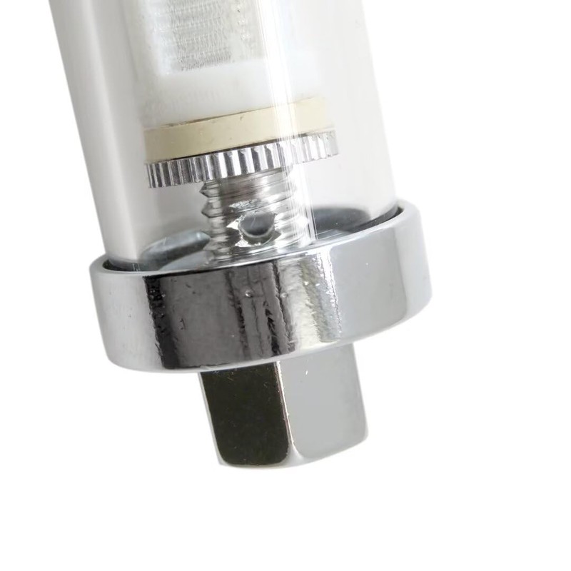 Reusable 1/4" 5/16" 3/8" Chrome Glass Inline Fuel Filter Replacement