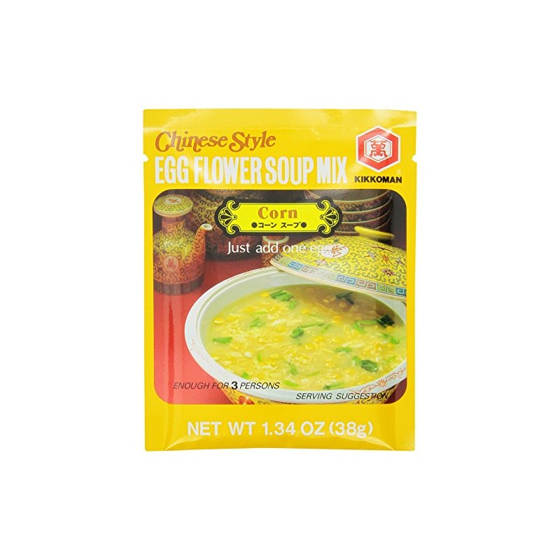 Kikkoman Corn Instant Egg Flower Soup, 1.3-Ounce (Pack of 12)