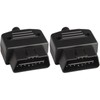 2Pcs 16 Pin OBD2 Male Connector Plug with Screws, Automobile