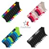 Footstar Children's Cotton Short Shaft Socks (10 Pairs) with Contrasting