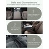 Universal Fit Premium Leather Car Seat Gap Filler Organizer, Center