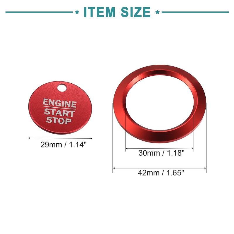 ACROPIX Engine Start Stop Button Cover Kit One Click Push