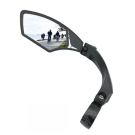 Hafny NEW Handlebar Bike Mirror, HD,Blast-resistant, E-bike Mirror, Glass Lens, HF-MR095 (Silver Left)