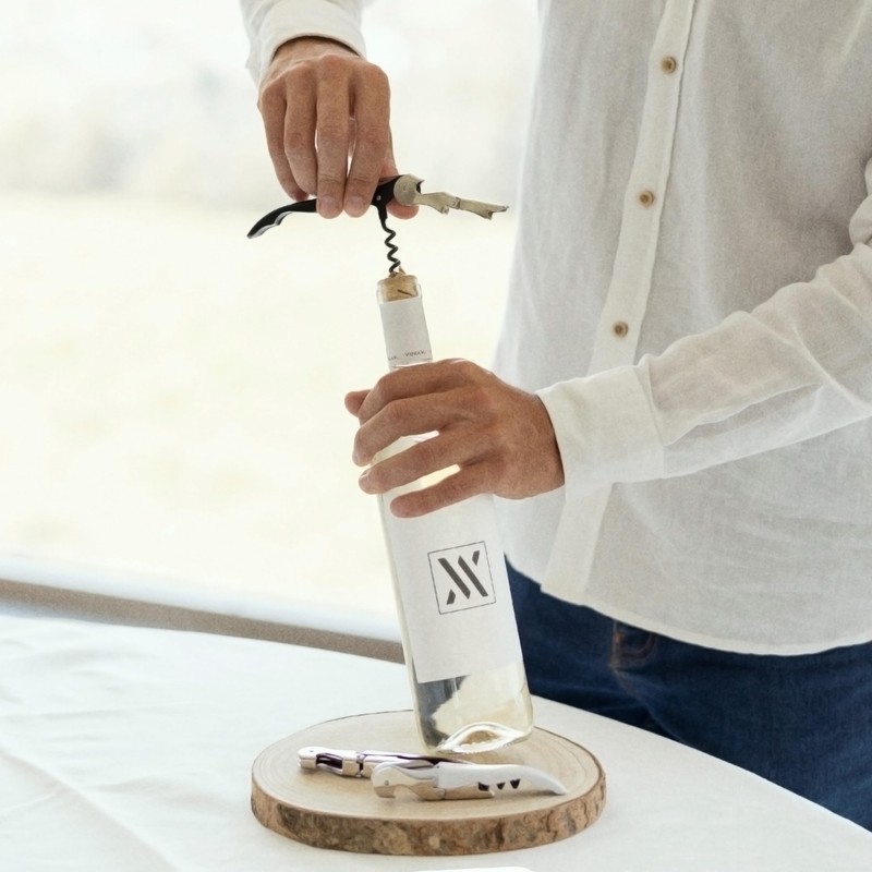 VINAK Professional waiter's Corkscrew ECO in Stainless Steel with Bottle