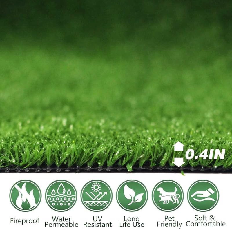 DSDESHU Artificial Grass Turf Lawn 3FT x 10FT, 0.4" Pile