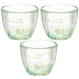 Toyo Sasaki WA312 Iroshizuku Noodle Boar Mouth, Set of 3, Green, Approx. φ3.2 x 2.6 inches (8.1 x 6.7 cm)