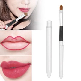 Professional Lipstick Brush, Lip Tool Lip Brush Applicators Flat Lip Multi-Function Cosmetic Tool With Cover