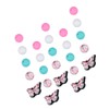 20Pcs Round Beads 5Pcs Butterfly Shaped Beads DIY Kit for