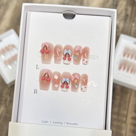 Hantyer Handmade Press On Nails 10pcs For Women(#993,M)