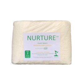 Nurture Diapers by BioBag, Size 2 (7-13 pounds), 93 Premium Diapers