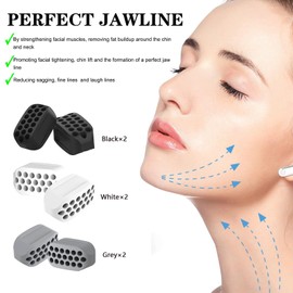 FGVOPJM Jawline Exerciser for Man and Woman 3 Resistance Levels (6 pcs) BPA Free Silicone Jaw Exerciser Gum Tablets Jaw Trainer & Jaw Exerciser Shaper for Beginner, Intermediate & Advanced Users