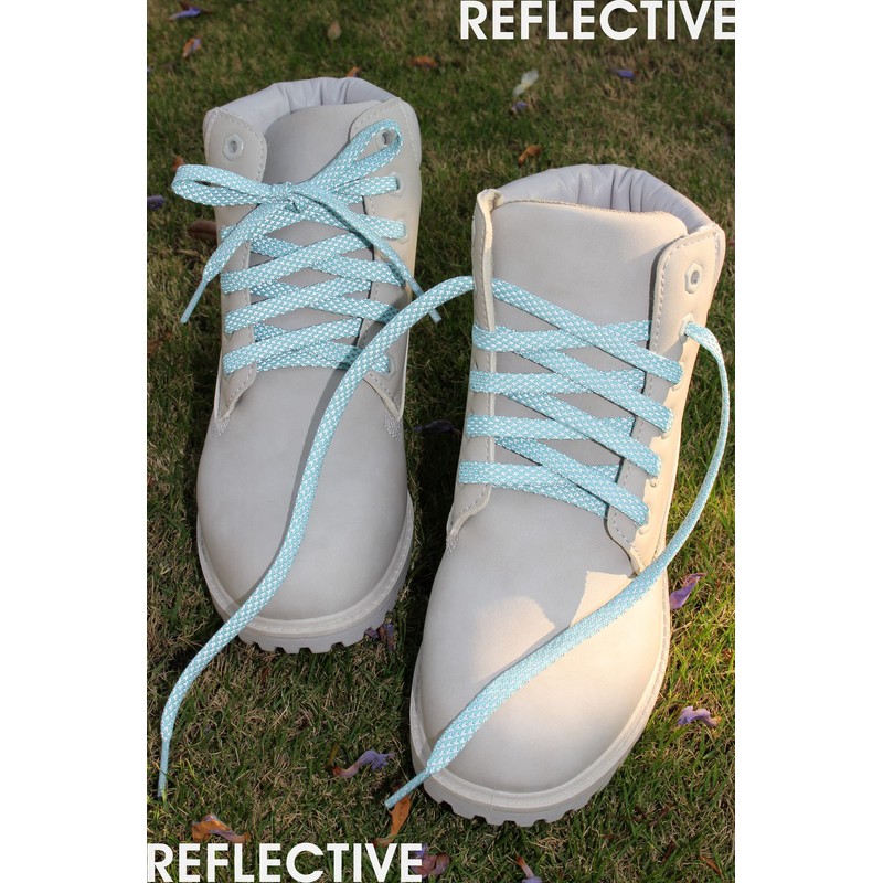 Teeoff Flat Athletic Shoelaces Reflective Shoe Laces for Sneakers (47.2",