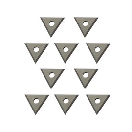 Zorqon 1" Triple-Edge Triangle Carbide Paint Scraper Blade, 10Pcs Double-Edged Reversible Replacement Blades, Fit for 1in Scraper, for Removing Paint, Glue, Varnish and Rust