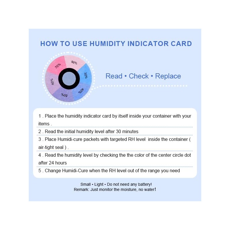 10PCS 2-Way Humidity Indicator Card,RH Indicator Card D33MM