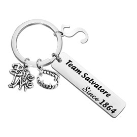 CENWA Team Damon/Stefan/Salvatore Since 1864 Keychain Vampire Fandom Gift Idea (Team Salvatore K)