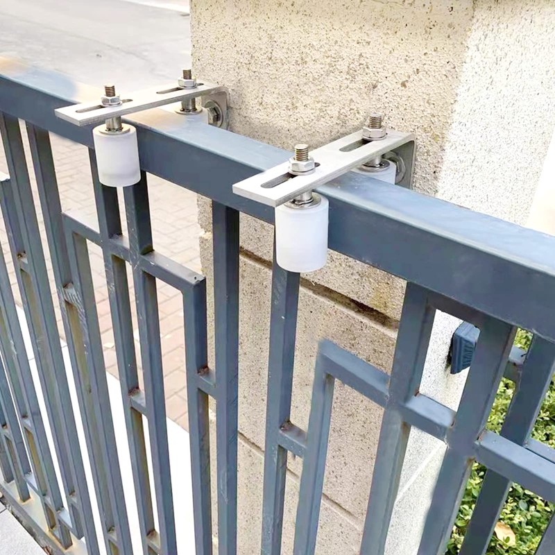 Wikbok Gate Roller Guide Adjustable 3'' Nylon Rollers Heavy Duty