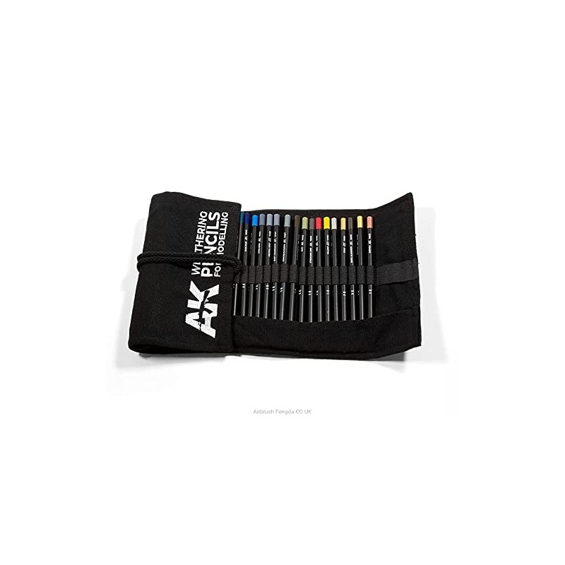 AK AK10048 WEATHERING PENCILS FULL RANGE CLOTH CASE (37 Waterpencil