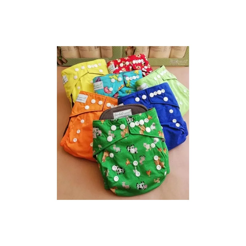 Kit De 3 Pañales Bambúorganik De Tela De Bambú