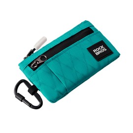 ROCKBROS Coin Purse, Coin Case, Card Case, Small, Men's, Women's, 5 Pockets, Carabiner, Keyring, Wallet, Lightweight, Compact, 5 Colors, blue