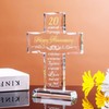 YWHL 20th Anniversary Religious Gifts for Couple, Laser Engraved Glass
