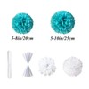 10pcs 8in 10in Paper Pom Poms Blue Tissue Paper Flower