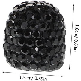 4 Tapones para Válvulas de Neumático Negros, Aplicables y Resistentes, para Coche, Brillo Decorativo para Llantas y Uso Diario