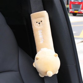 Fundas para cinturón de seguridad, bonitas fundas para cinturón de seguridad de coche de dibujos animados, mochila con correa de hombro, protector de cojín de asiento de protección de seguridad para adultos y niños (D)