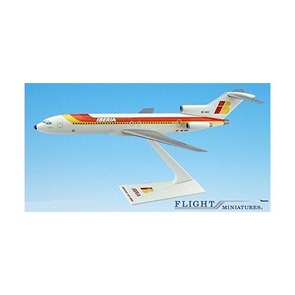 Iberia 727-200 Airplane Miniature Model Plastic Snap Fit 1:200 Part# ABO-72720H-030