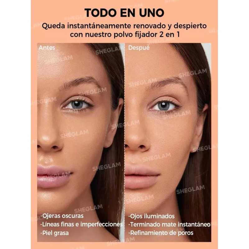SHEGLAM Insta-Ready Polvos Rostro y Ojos - Translucent