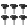sourcing map 6pcs Star Clamping Knobs M10 x 35mm Metric
