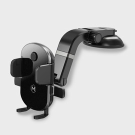 Mighty Mount Grip Cradle Car Phone Mount – Universal Compatibility, 360° Rotation, 2 Mounting Options, Hands-Free Convenience for Phones - Multi-Angle Adjustable Suction Cup